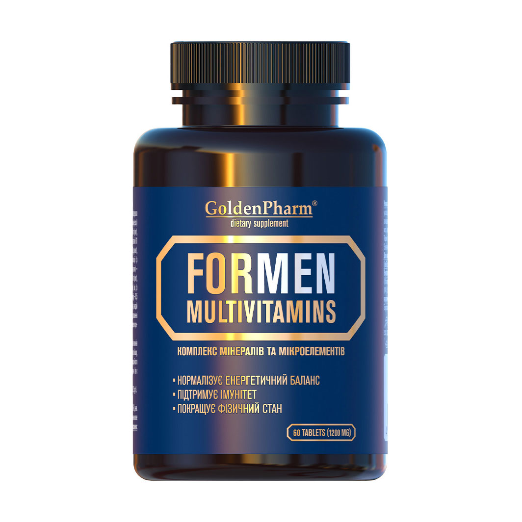 Мультивітаміни для чоловіків Golden Pharm, 60 таблеток